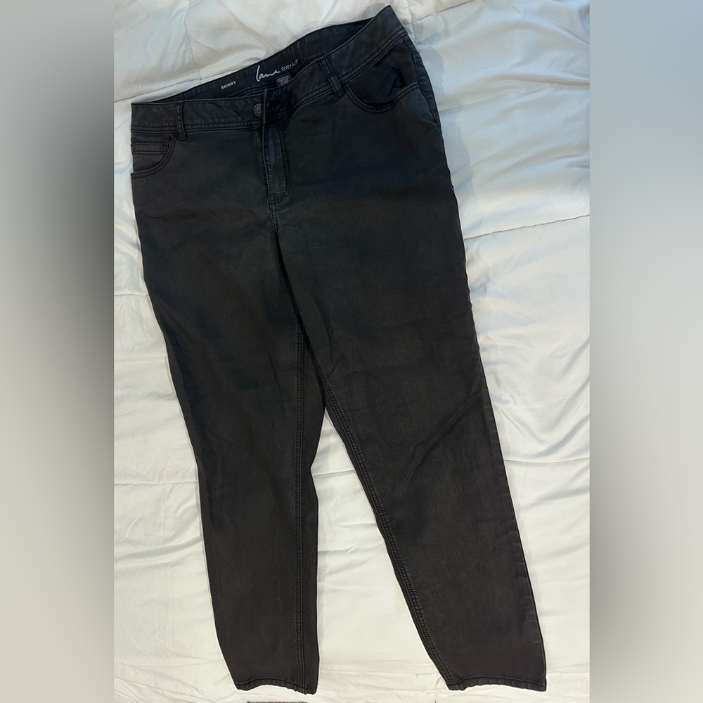 Lane Bryant Charcoal Skinny Jeans